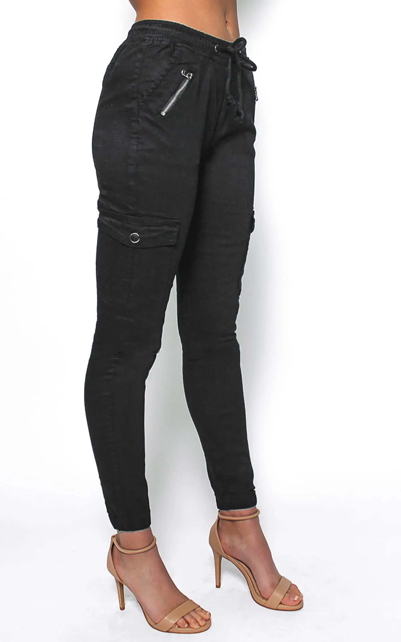 Dip It Low Cargo Jeans - Black