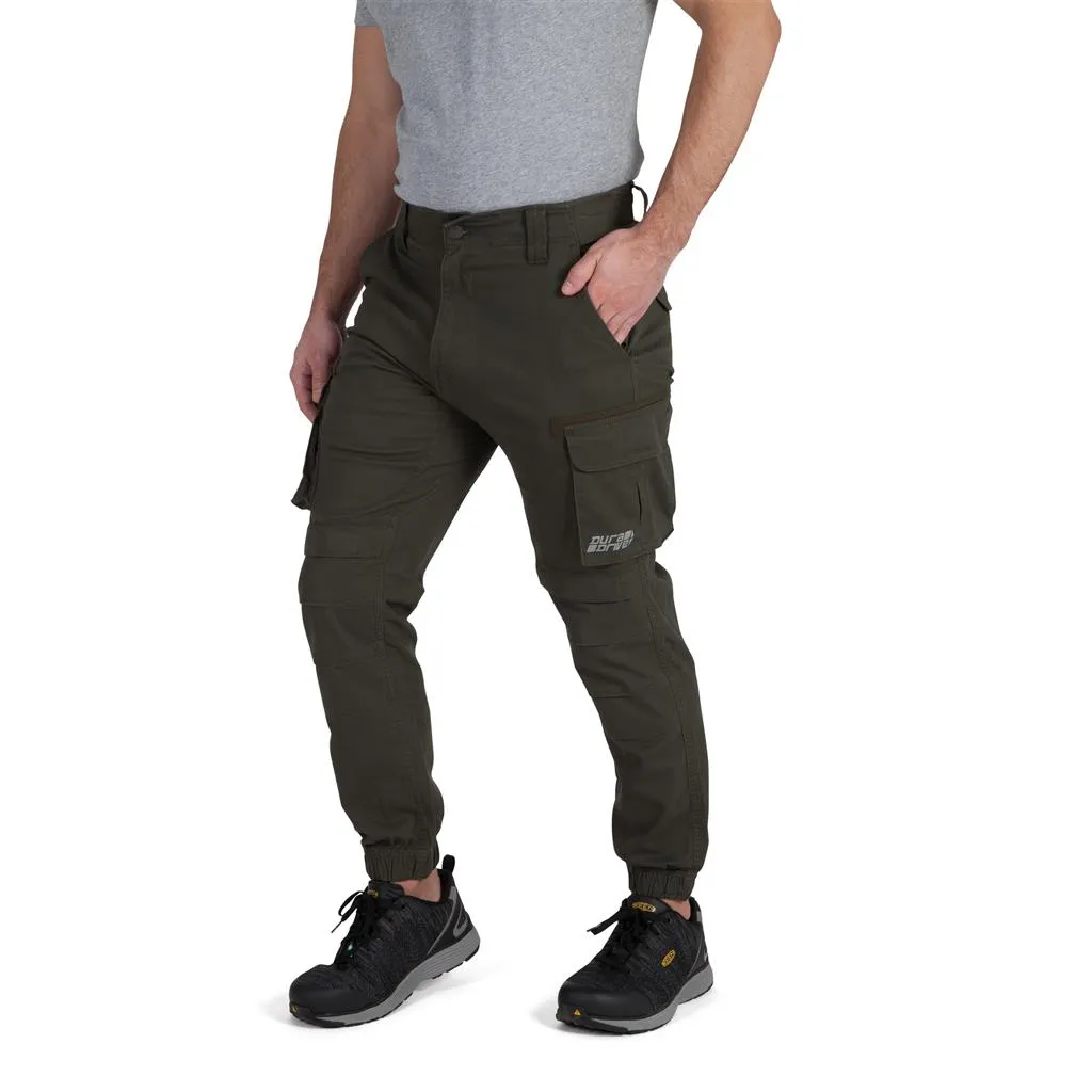 DuraDrive Men's Brown/Olive/Camouflage Invicta Stretch Fabric Cargo Jogging Fit Work Pant