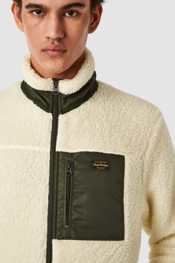 Egbert Sherpa Jacket in Off White