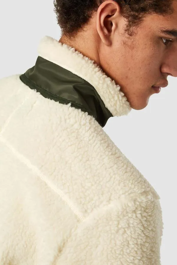 Egbert Sherpa Jacket in Off White