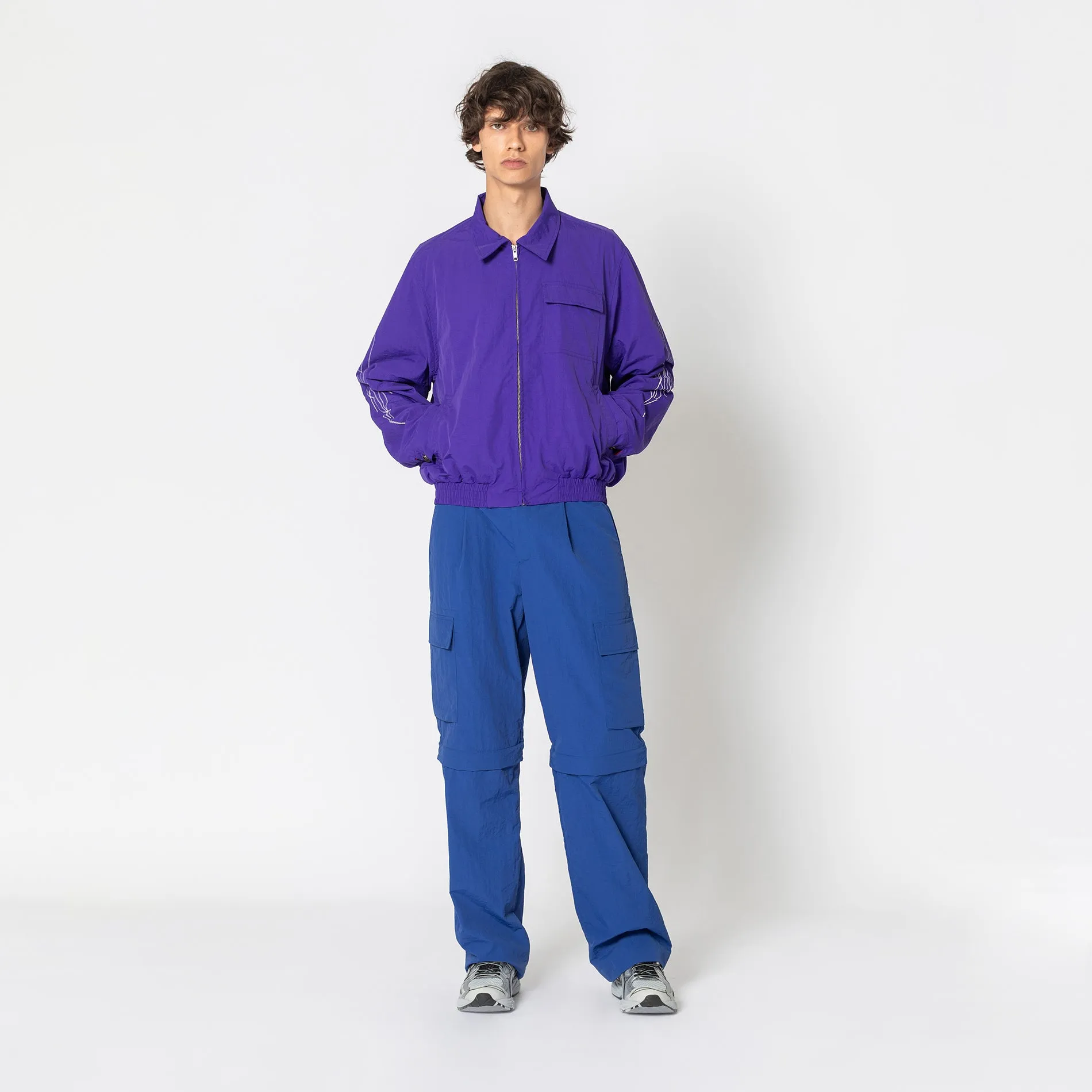 ELECTRIC BLUE CARGO ZIP PANT