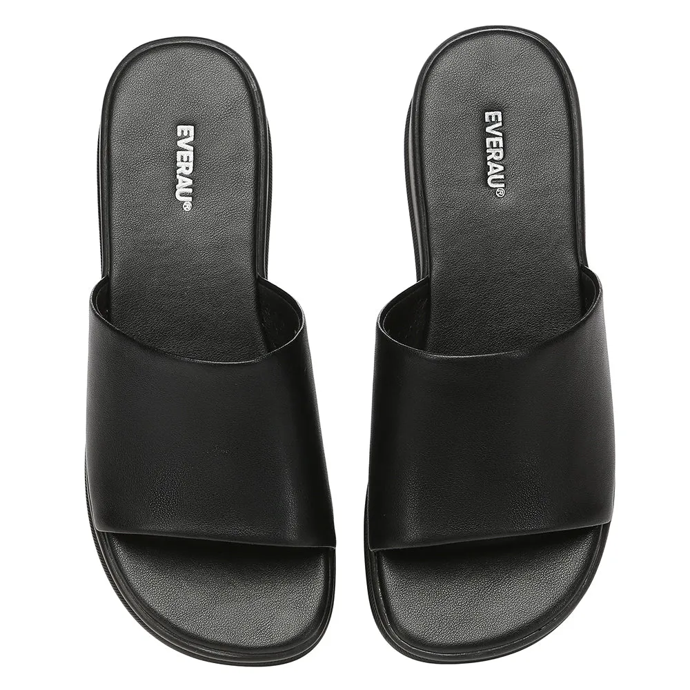 EVERAU Women Sandal Slides Slip-On Platform Fiona #EA7037