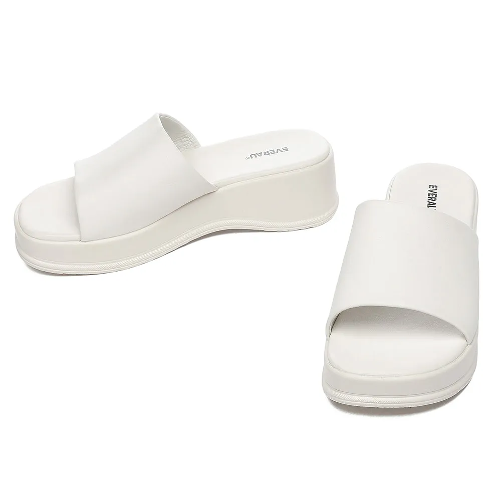 EVERAU Women Sandal Slides Slip-On Platform Fiona #EA7037