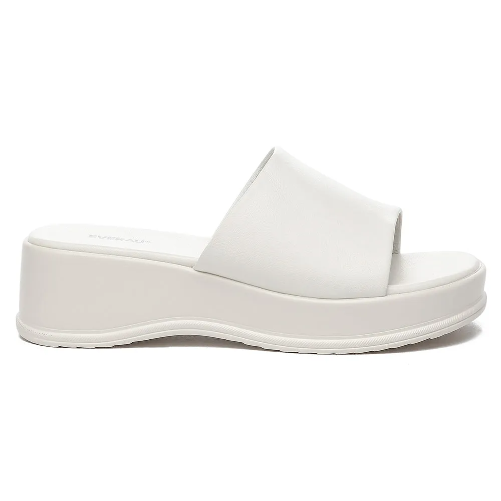 EVERAU Women Sandal Slides Slip-On Platform Fiona #EA7037