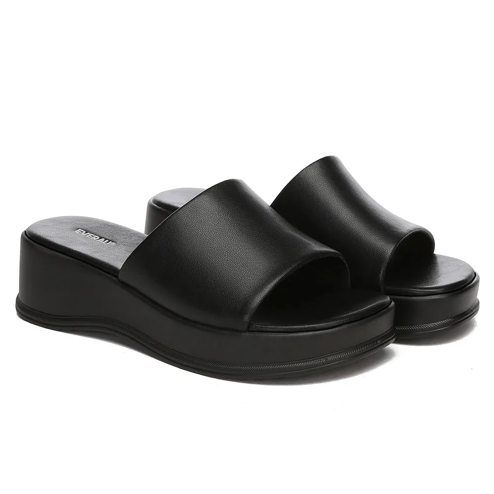 EVERAU Women Sandal Slides Slip-On Platform Fiona #EA7037