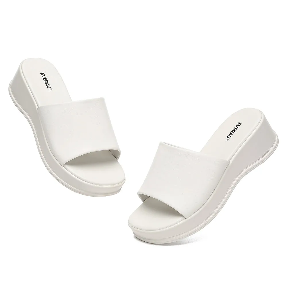 EVERAU Women Sandal Slides Slip-On Platform Fiona #EA7037