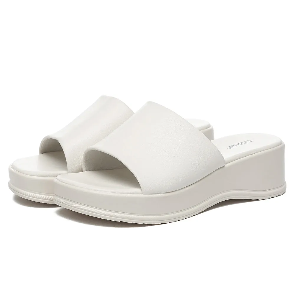 EVERAU Women Sandal Slides Slip-On Platform Fiona #EA7037