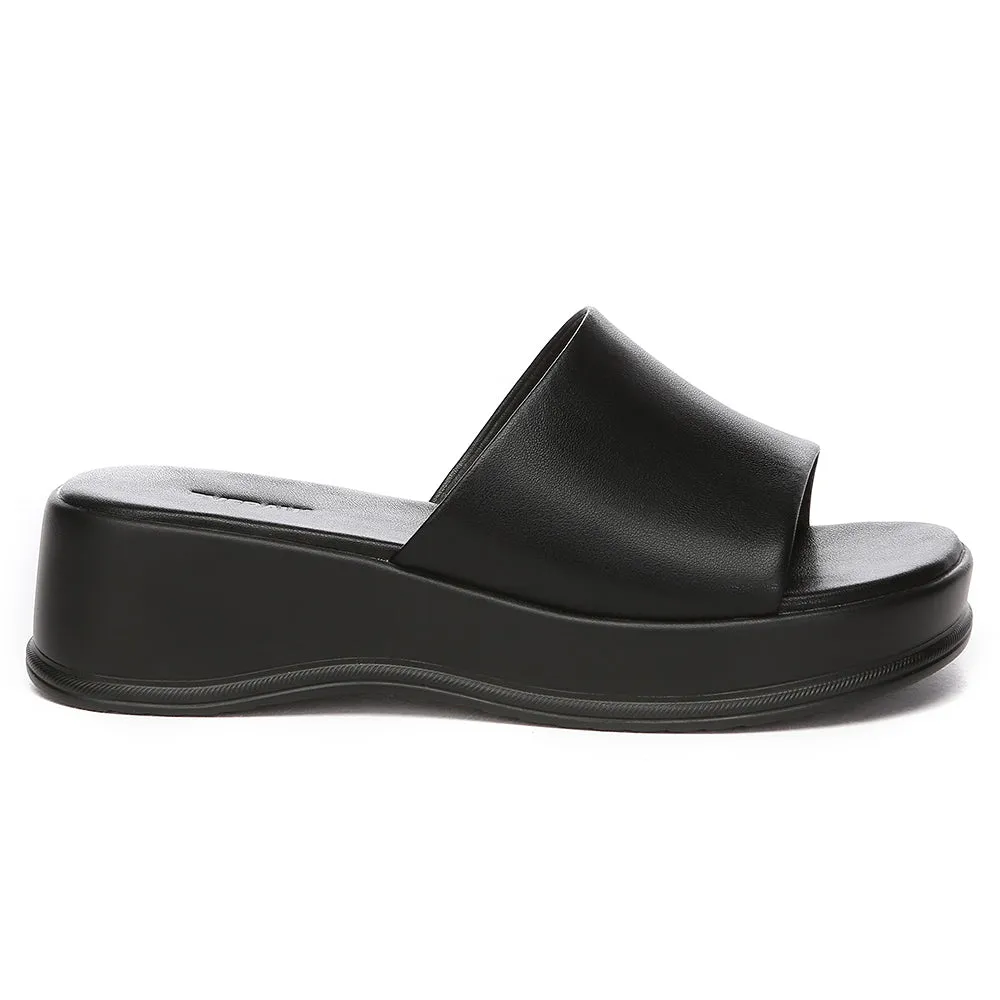 EVERAU Women Sandal Slides Slip-On Platform Fiona #EA7037