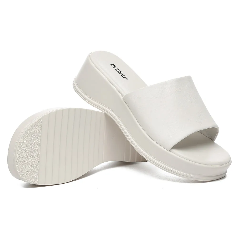 EVERAU Women Sandal Slides Slip-On Platform Fiona #EA7037