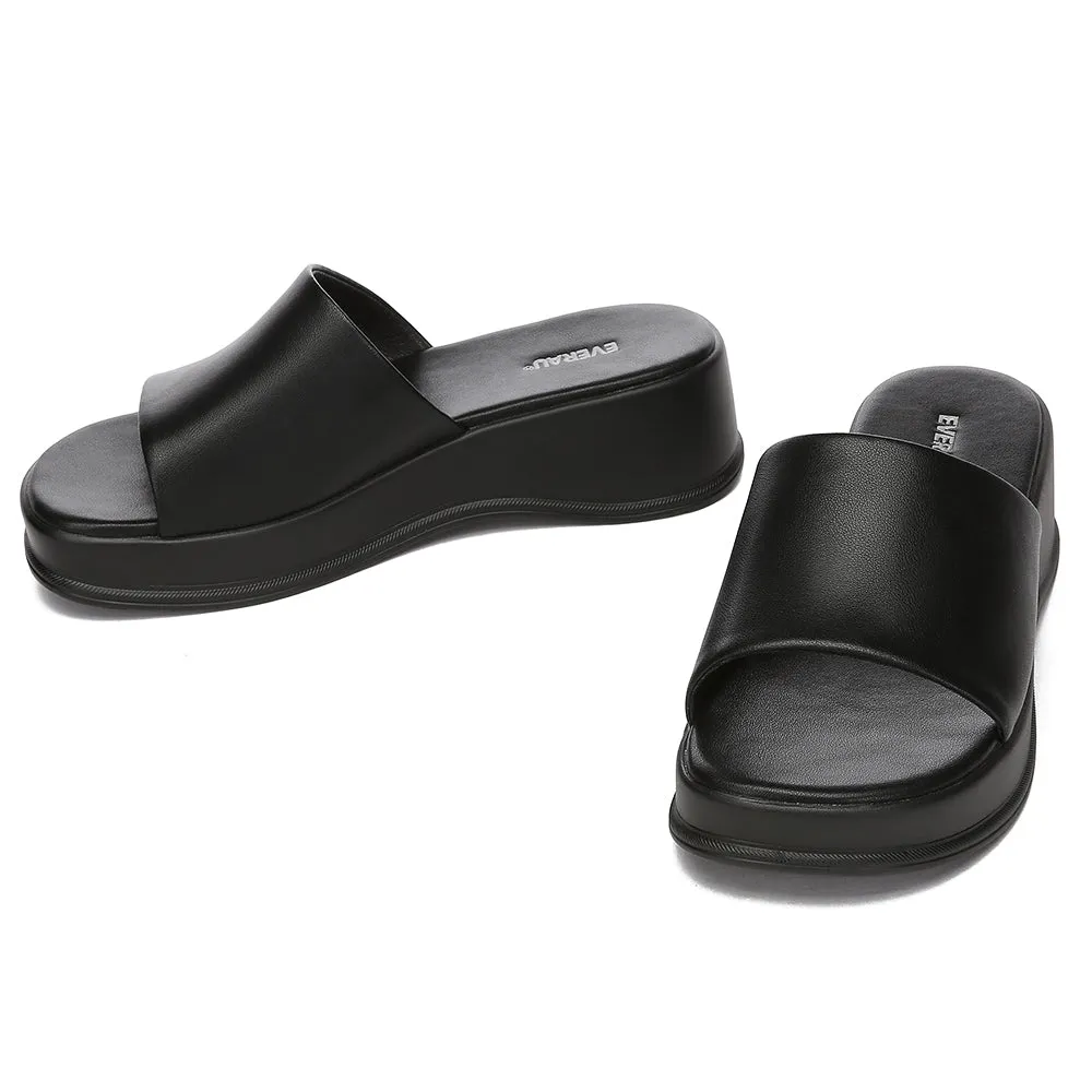 EVERAU Women Sandal Slides Slip-On Platform Fiona #EA7037