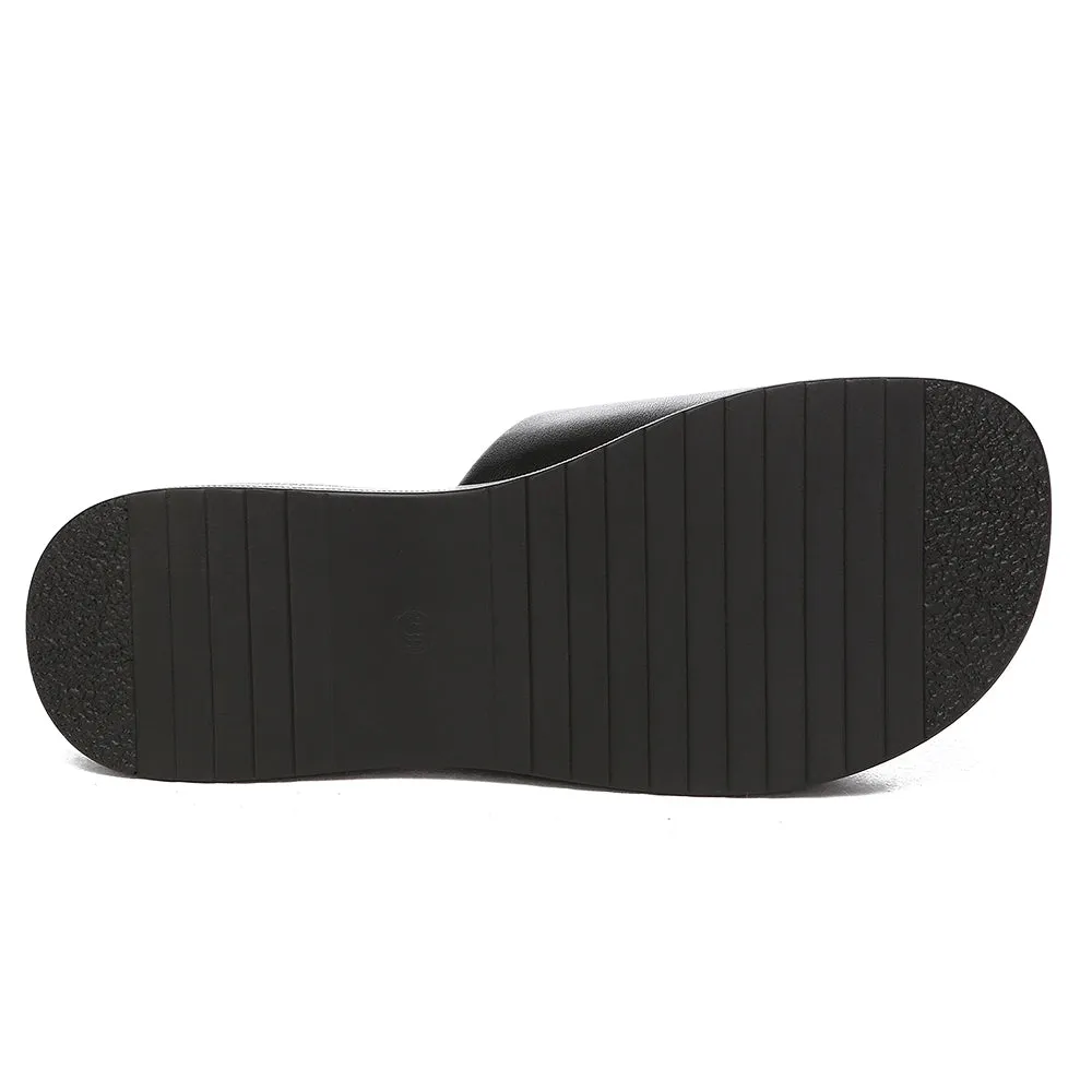 EVERAU Women Sandal Slides Slip-On Platform Fiona #EA7037