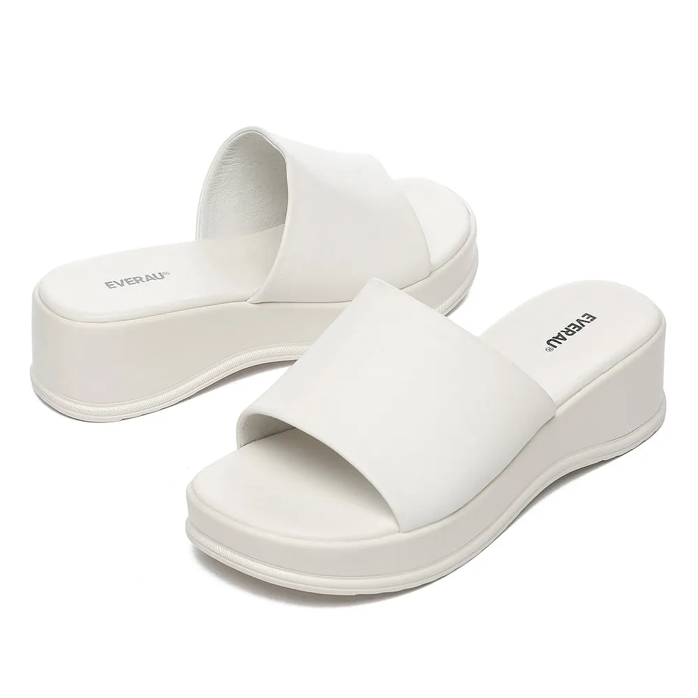 EVERAU Women Sandal Slides Slip-On Platform Fiona #EA7037