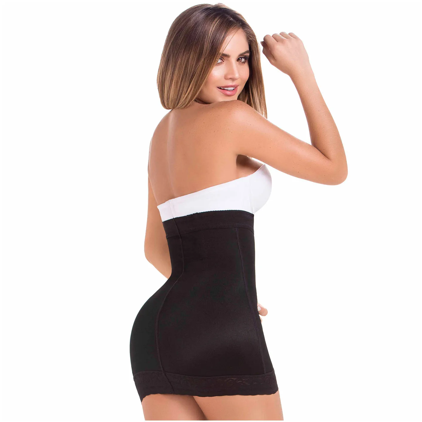 Fajas MariaE FU112 Women Tummy & Hips Enhancement Shapewear Slip Dress Triconet