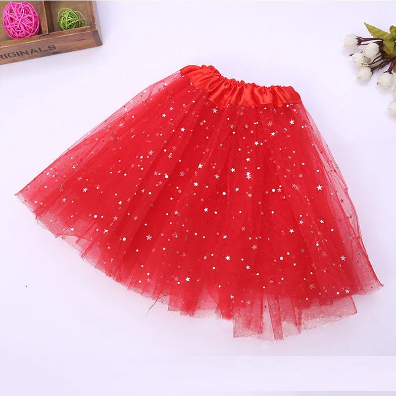 FancyDressWale Unicorn Red Tutu LED Skirt and Top Birthday Dress for Girls-B10