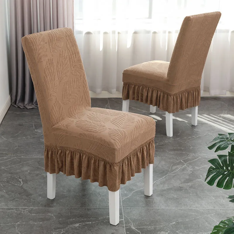 Fashion Jacquard Dining Stretch Chair Skirt Covers