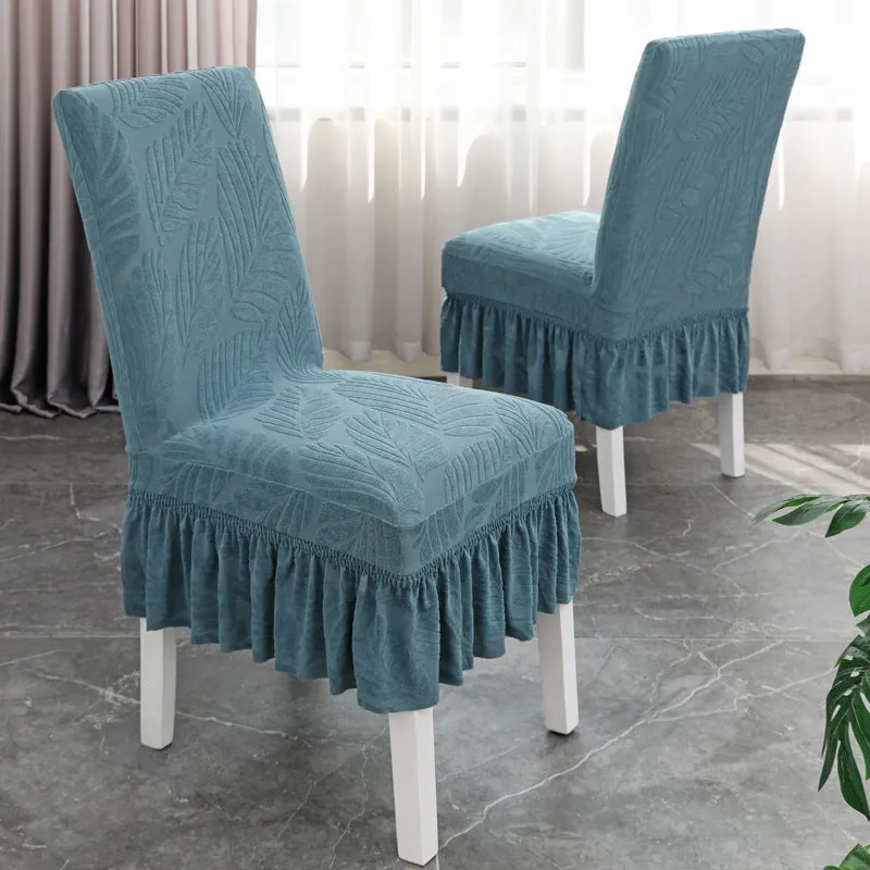 Fashion Jacquard Dining Stretch Chair Skirt Covers