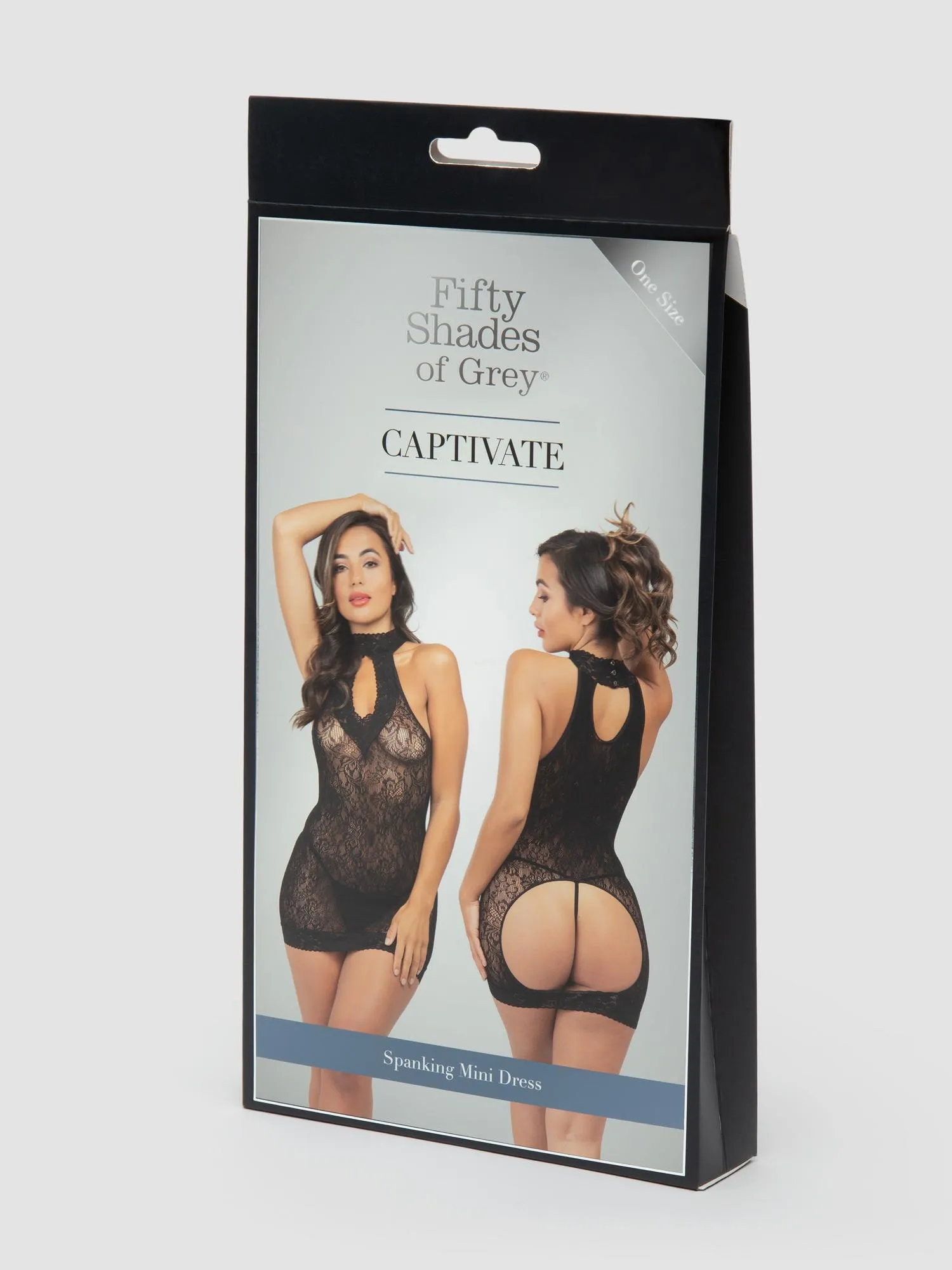 Fifty Shades Captivate Black Lace Spanking Mini Dress O-s