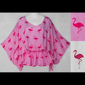 Flamingo Poncho Top