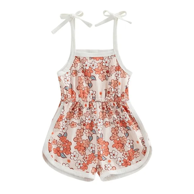 Flower Power - 1-5Y Toddler Girl Floral Jumpsuit