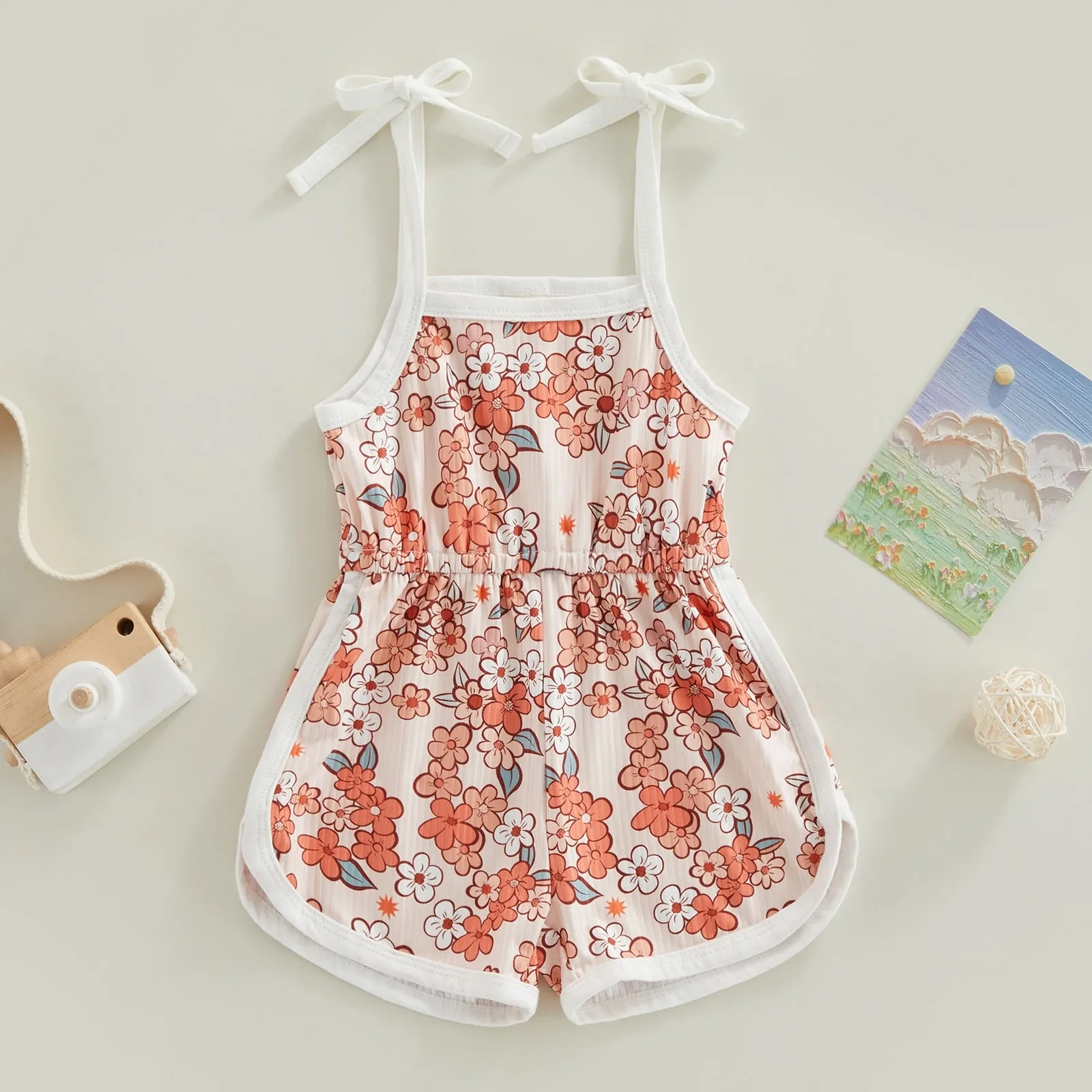 Flower Power - 1-5Y Toddler Girl Floral Jumpsuit