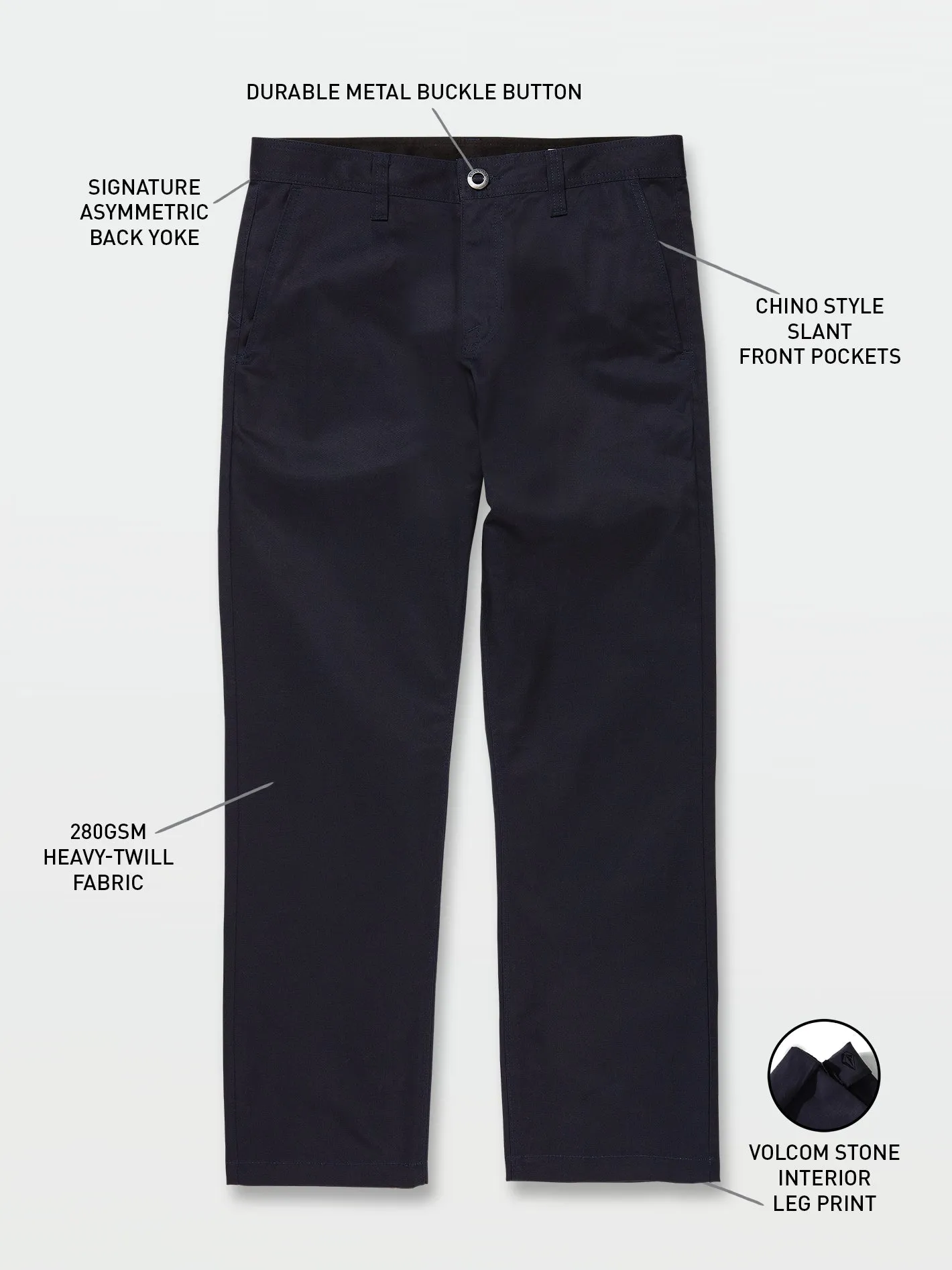 Frickin Skate Chino Pants - Navy