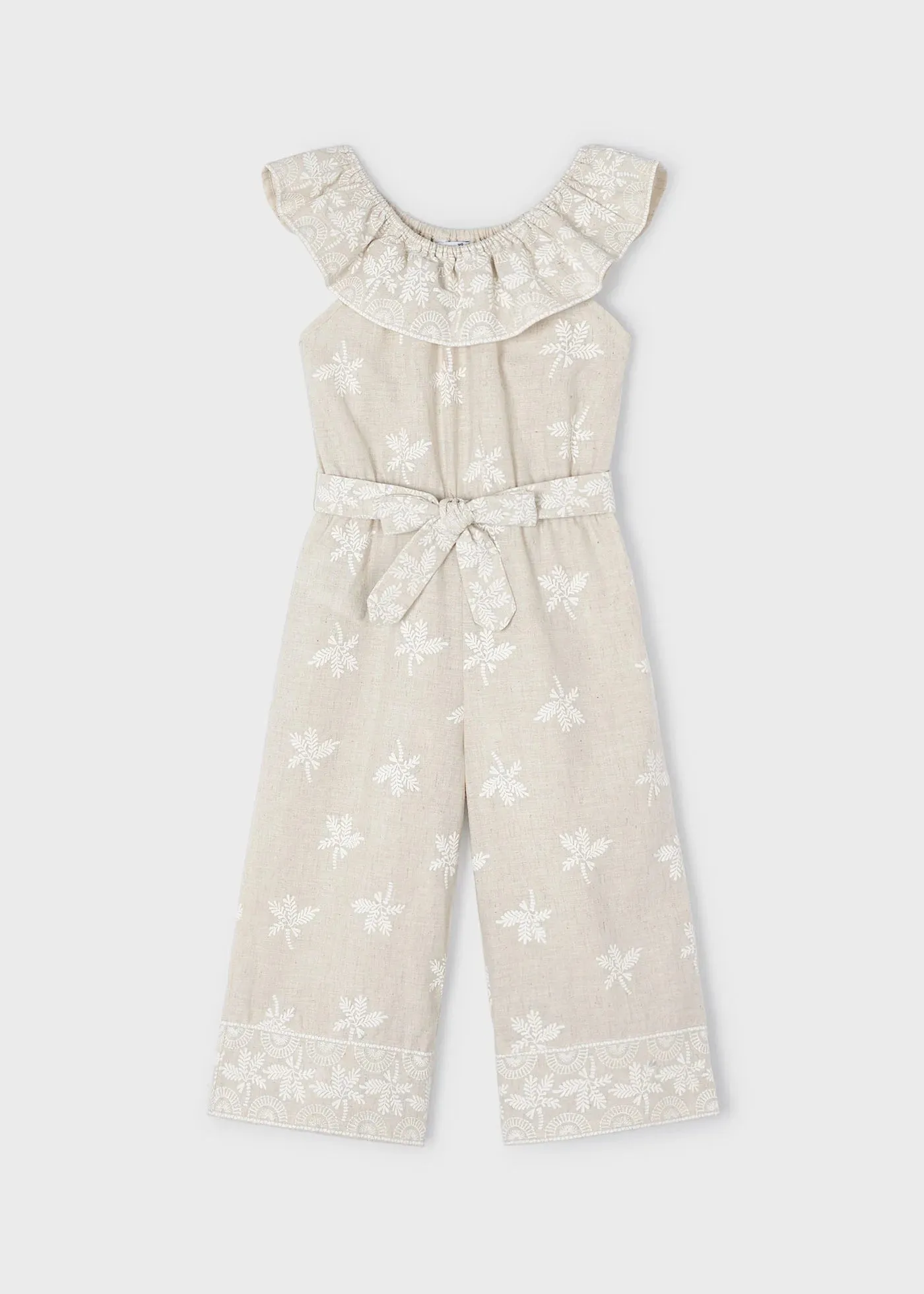 Girls jumpsuit palm print