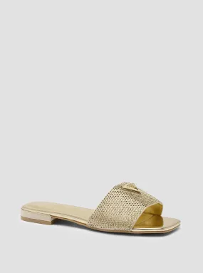 Gold Tamedi Slide Sandals