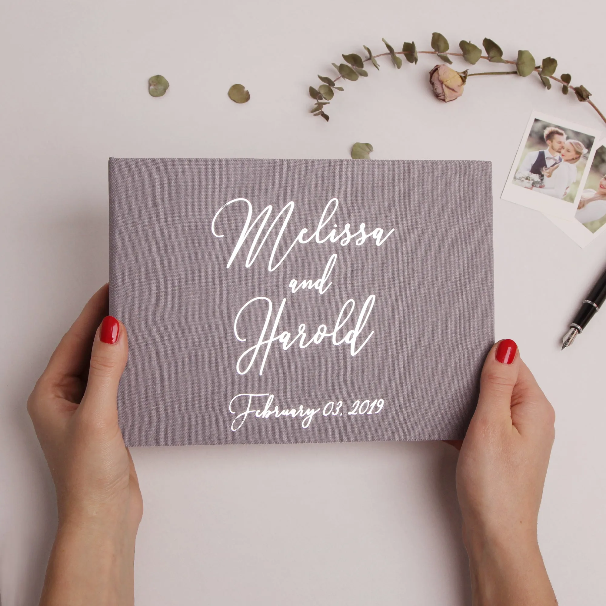 Gray   Silver Metallic | Guest Book