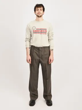 Grey Atom Check Wool Borrowed Chino