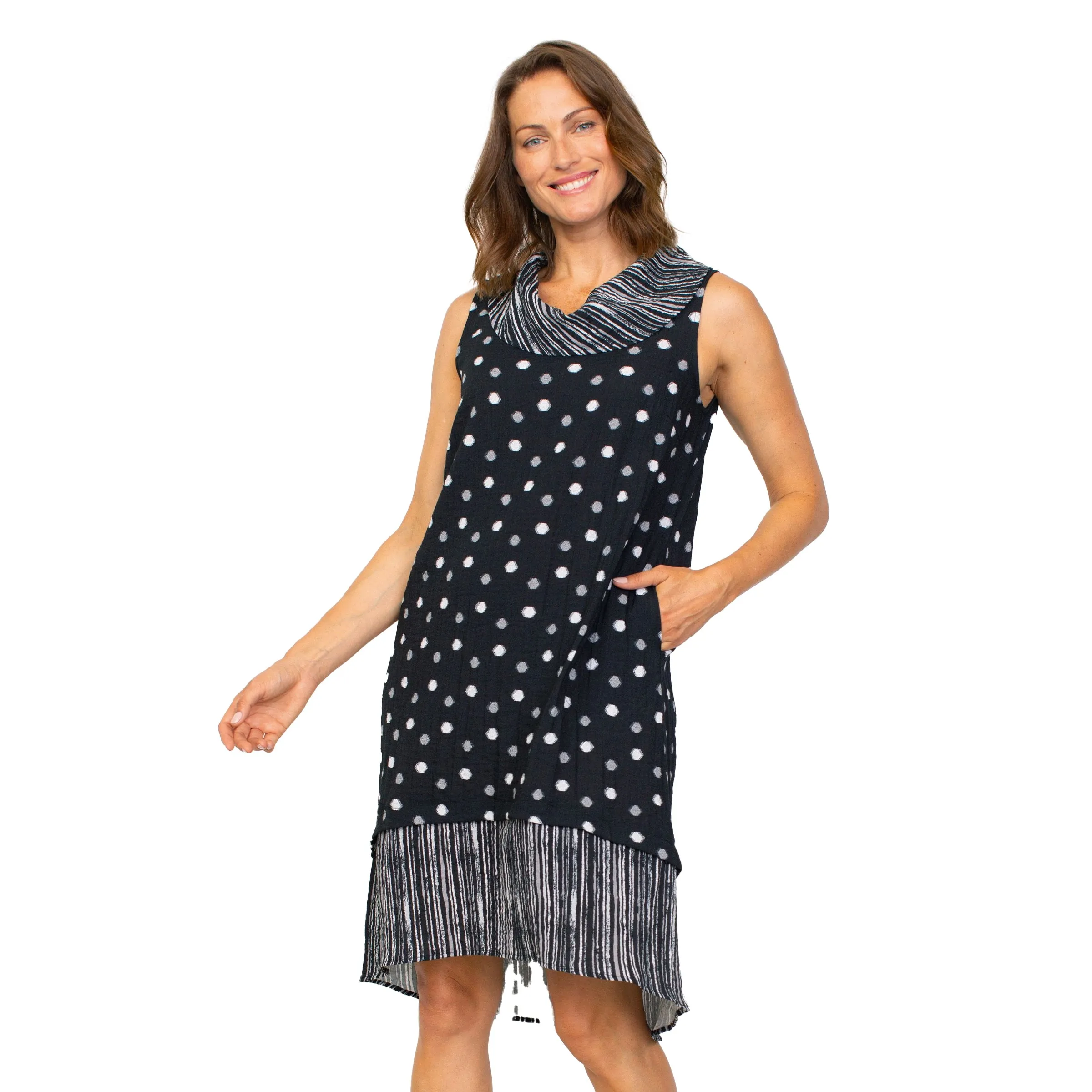 Habitat Express Mix Polka-Dot Dress - 33205 - Sizes XS & S !