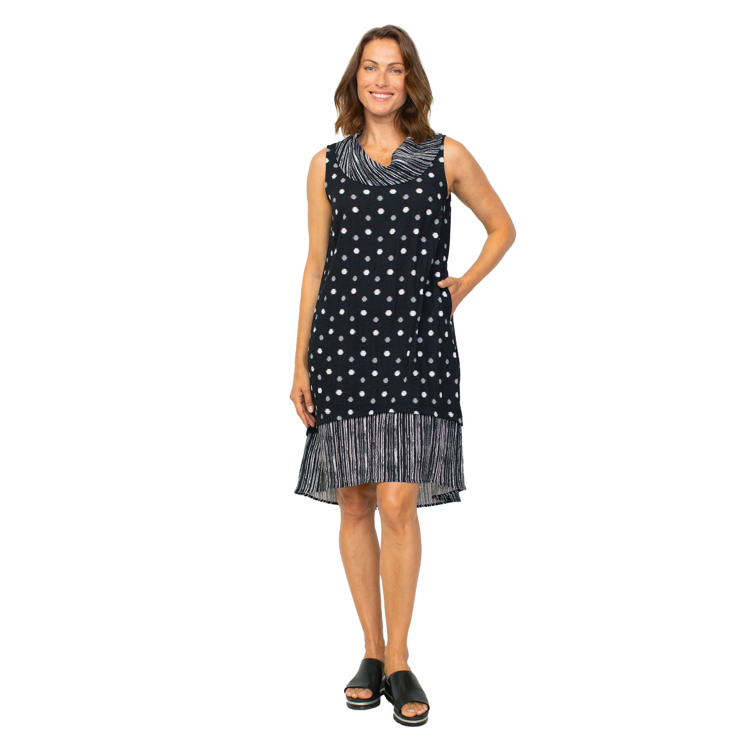 Habitat Express Mix Polka-Dot Dress - 33205 - Sizes XS & S !