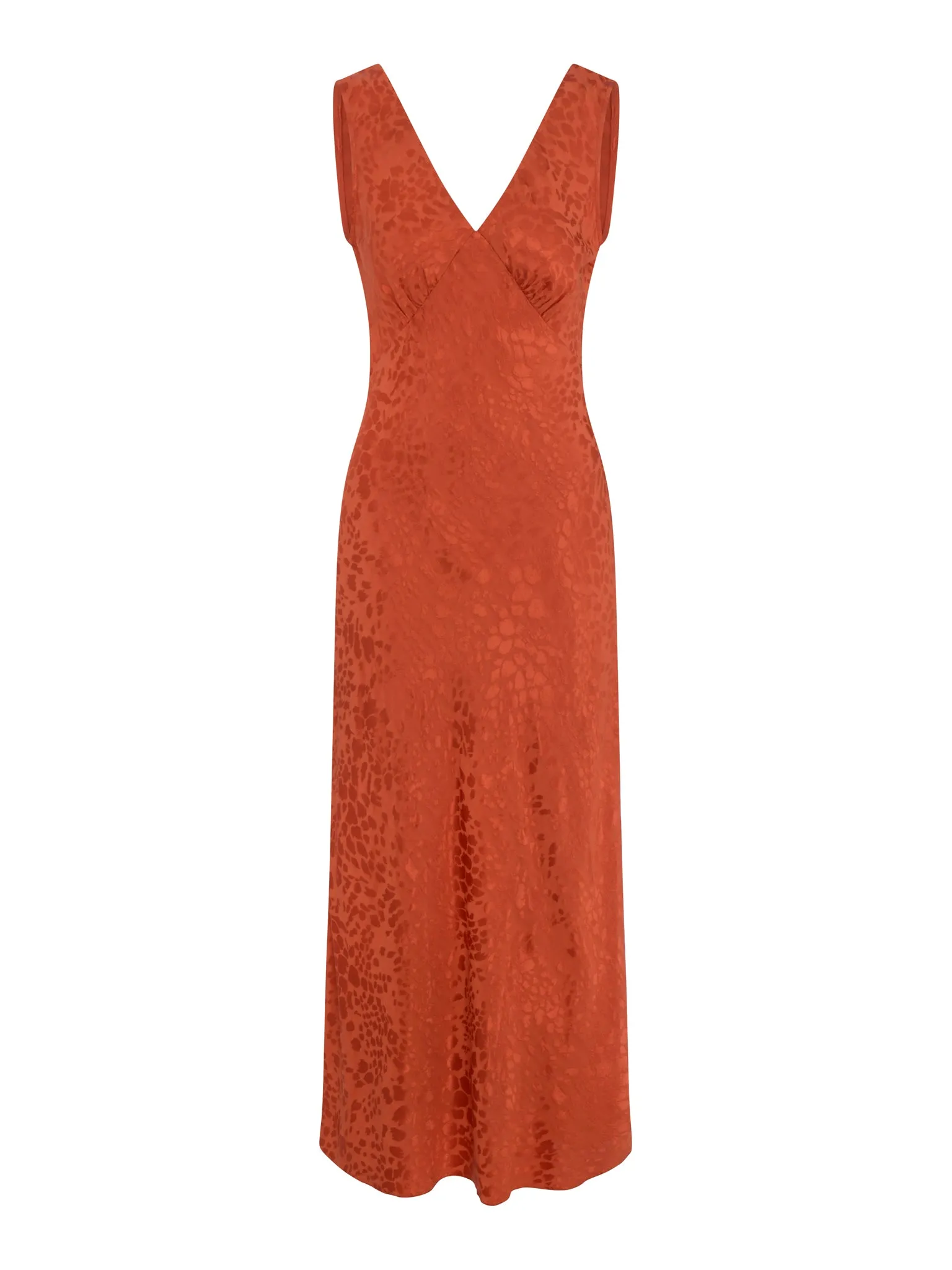 Iris Maxi Dress in Brick Orange