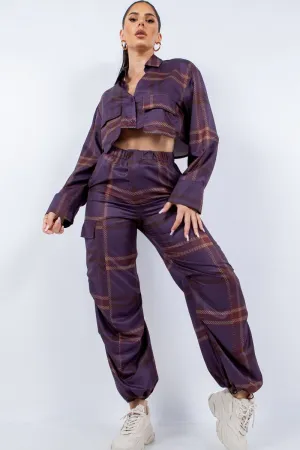 It's Lit Cropped Shirt & Cargo Pants Outfit Set - 2 colors