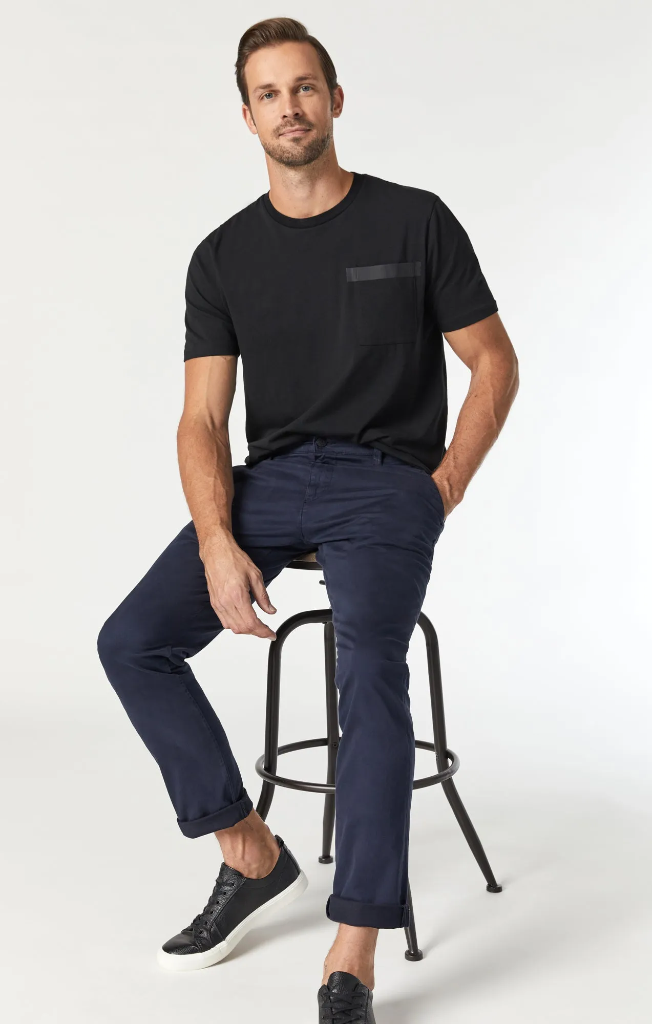 JOHNNY SLIM LEG CHINO IN DARK NAVY TWILL