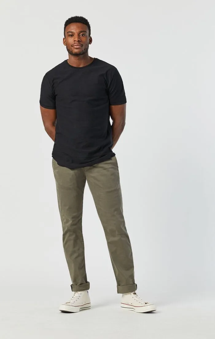 JOHNNY SLIM LEG CHINO IN DUSTY OLIVE TWILL