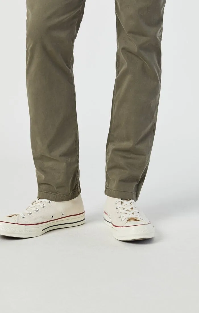 JOHNNY SLIM LEG CHINO IN DUSTY OLIVE TWILL