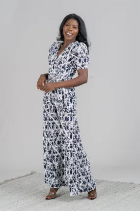 Karen T Designs 9101 Print Jumpsuit