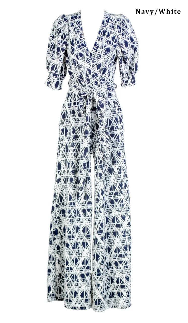 Karen T Designs 9101 Print Jumpsuit