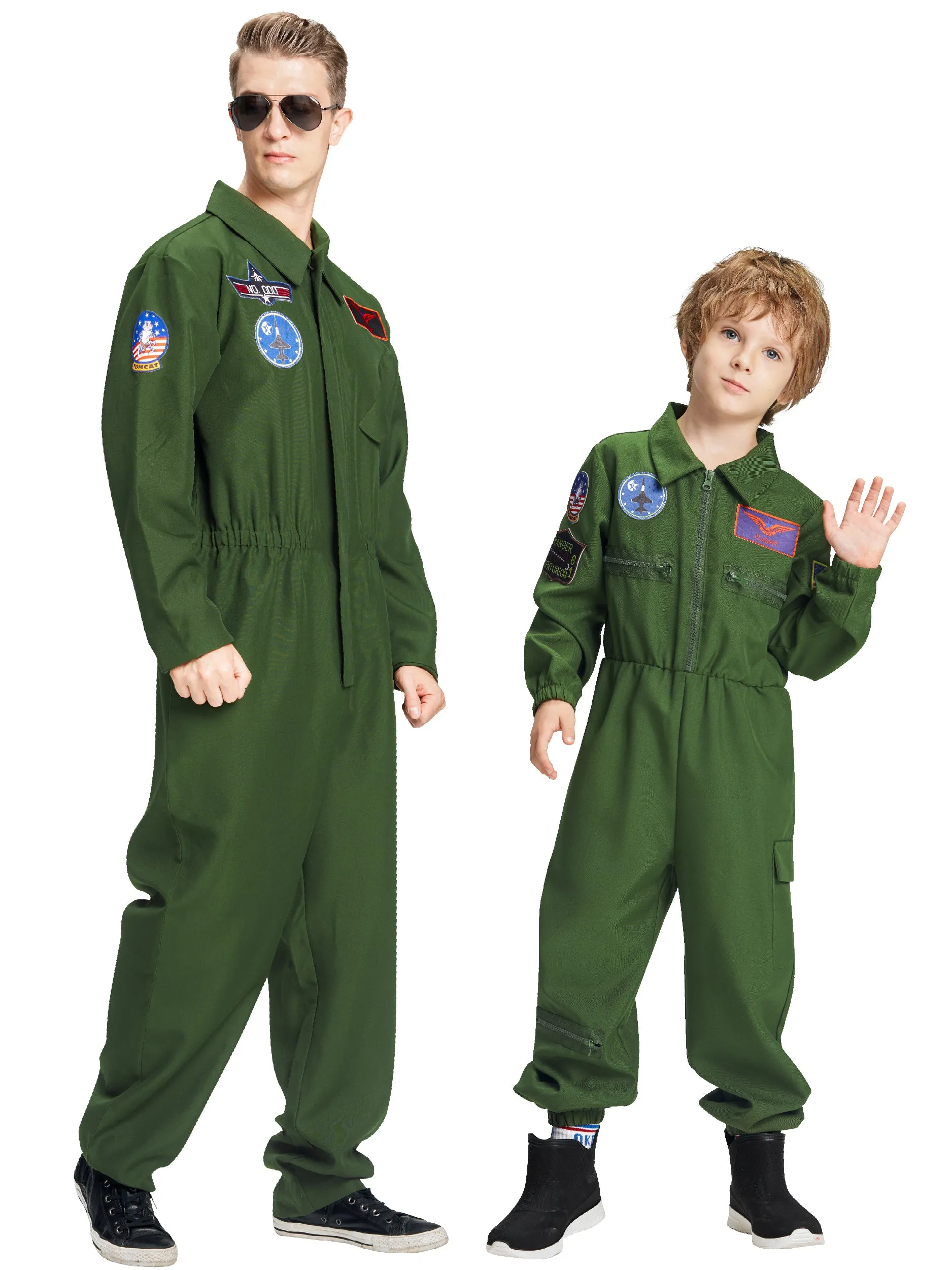 Kids Fighter Pilot Jumpsuit Halloween Costume