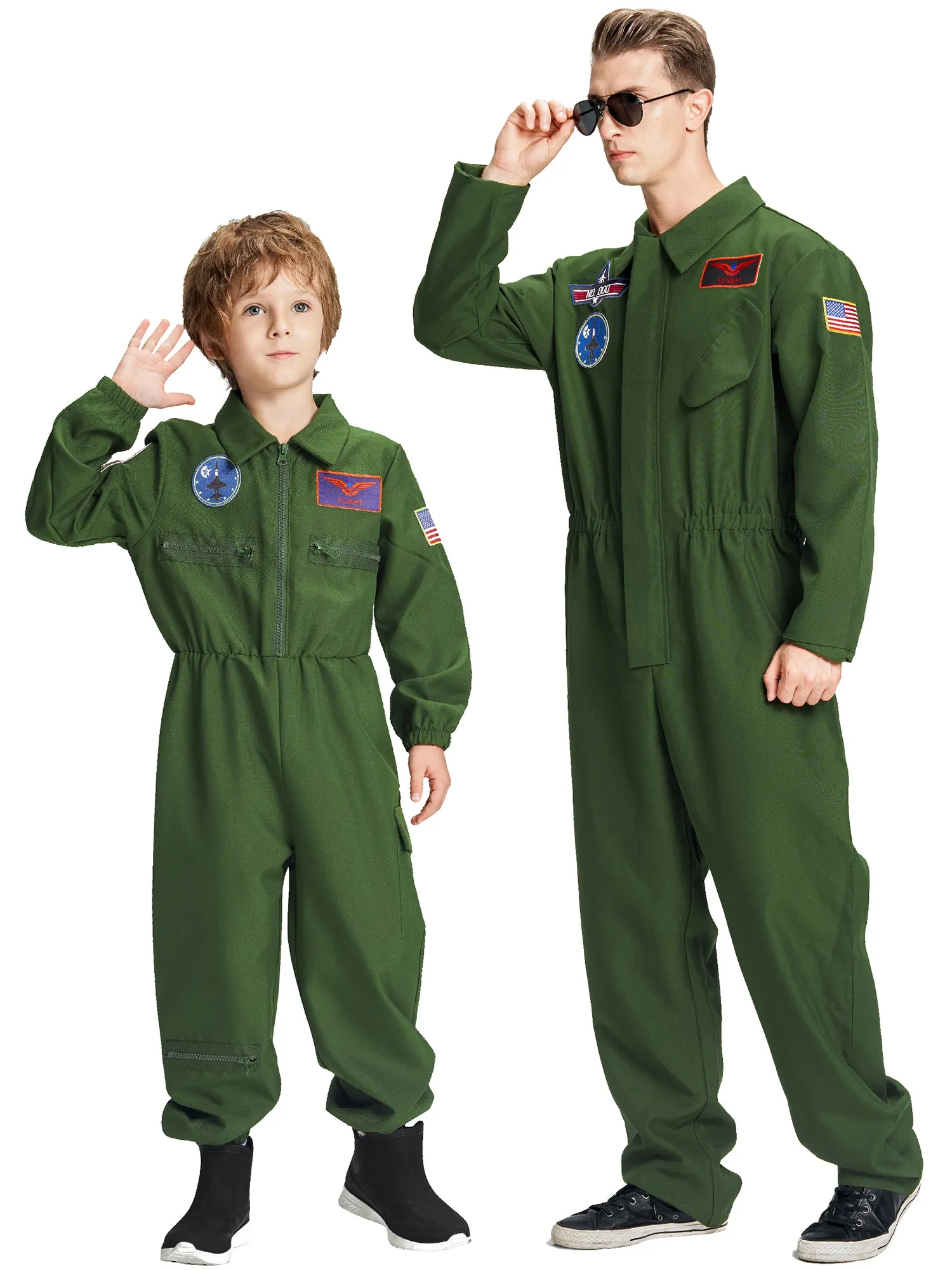 Kids Fighter Pilot Jumpsuit Halloween Costume