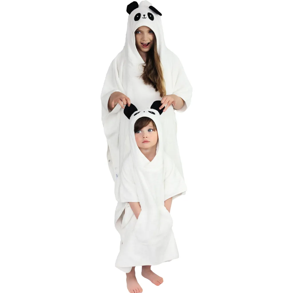 Kids Hooded Towel Poncho - 100% Combed Cotton - Panda