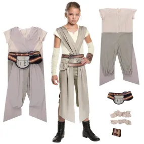 Kids Rey Cosplay Star Wars: The Force Awakens Costume Halloween Outfit