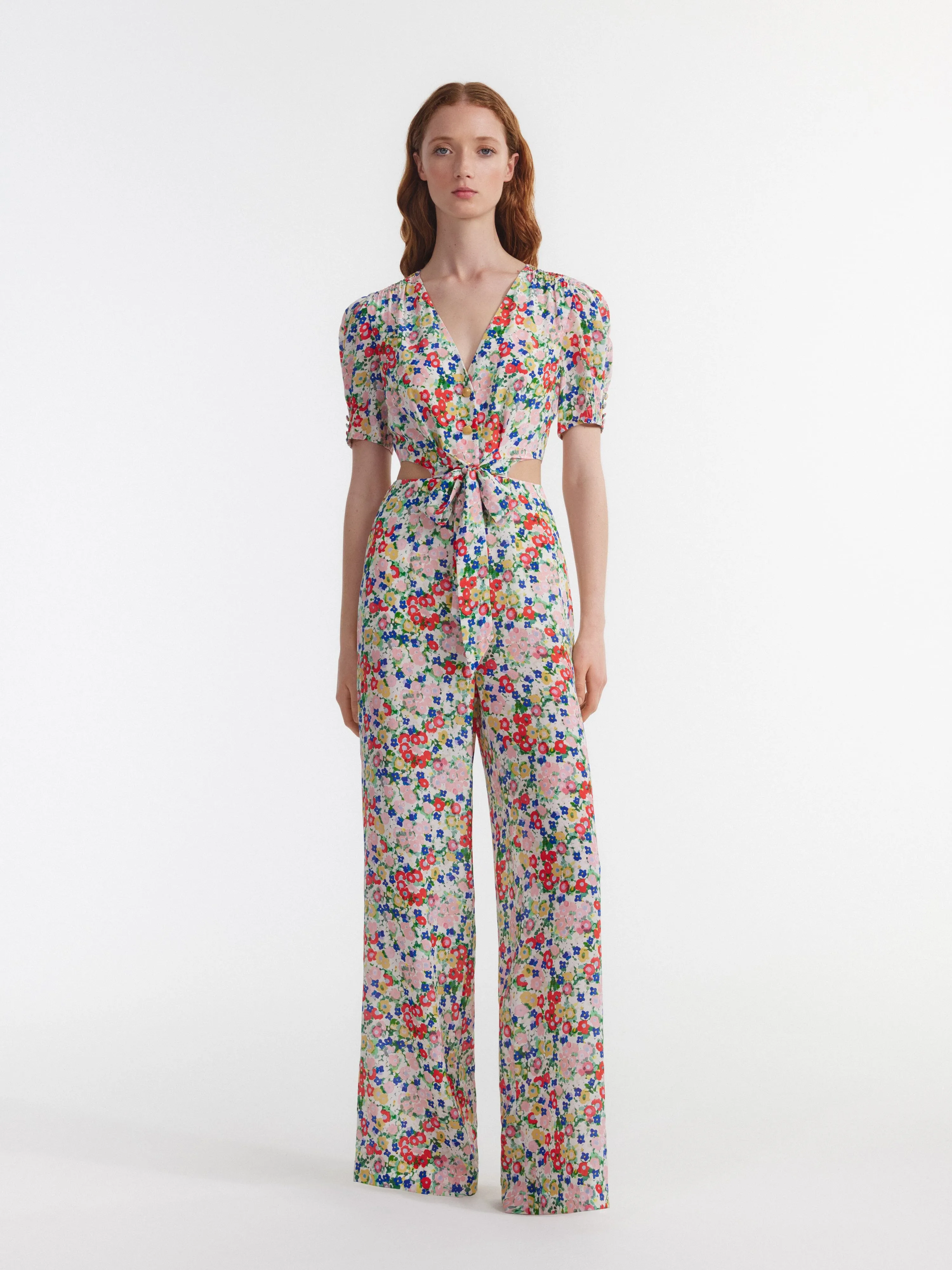 Lea Cutout Jumpsuit in Day Rosette