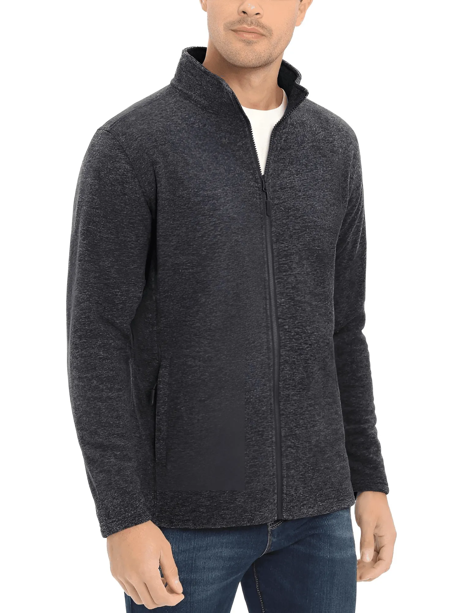 Lightweight Full Zip Fleece Jackets For Men - In 16 Colors!