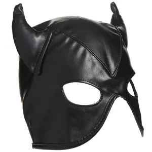 Master Series Dungeon Demon Bondage Hood with Horns