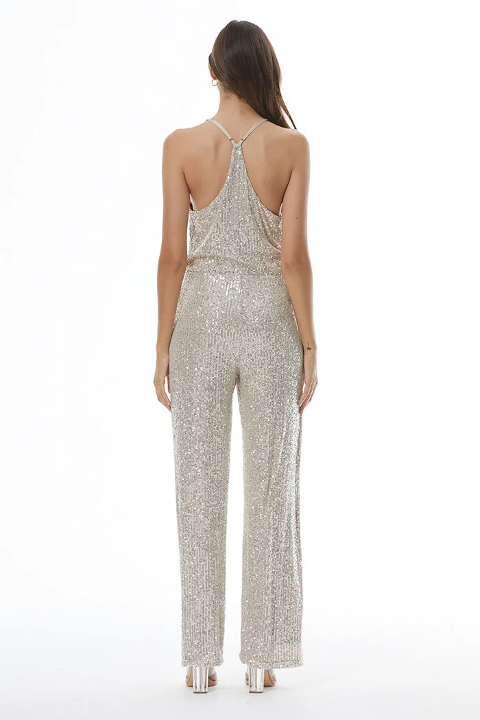 Maxim Jumpsuit // Champagne Sequins