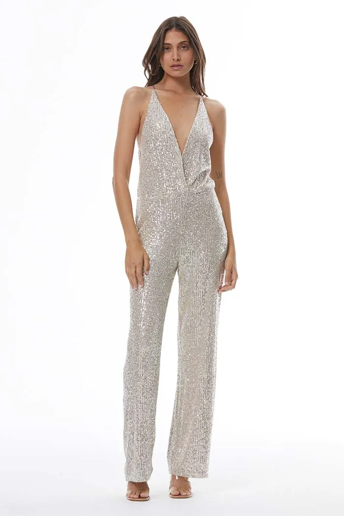 Maxim Jumpsuit // Champagne Sequins