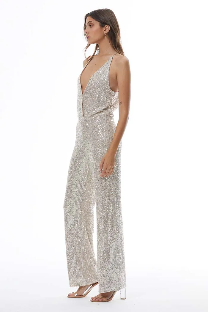 Maxim Jumpsuit // Champagne Sequins