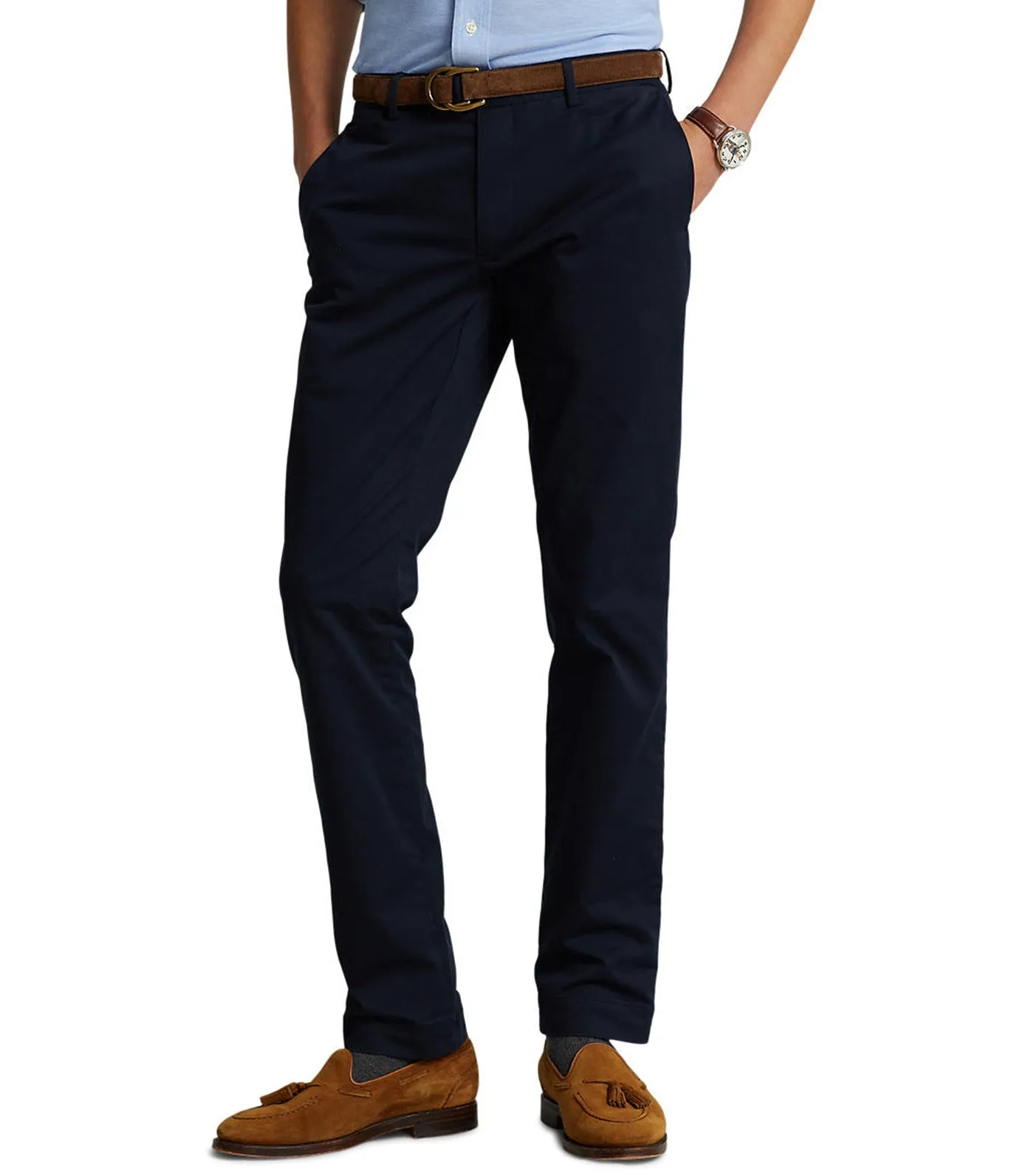 Men's Stretch Slim Fit Chino Pants Navy