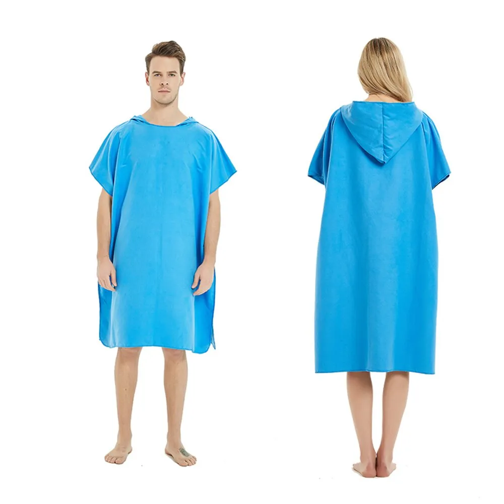 Microfiber  Wetsuit Changing Robe  Hood, Quick Dry Hooded Towels for Swim, Beach & Pool Surf Poncho with Pocket